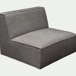 Chauffeuse en tissu tramé - gris