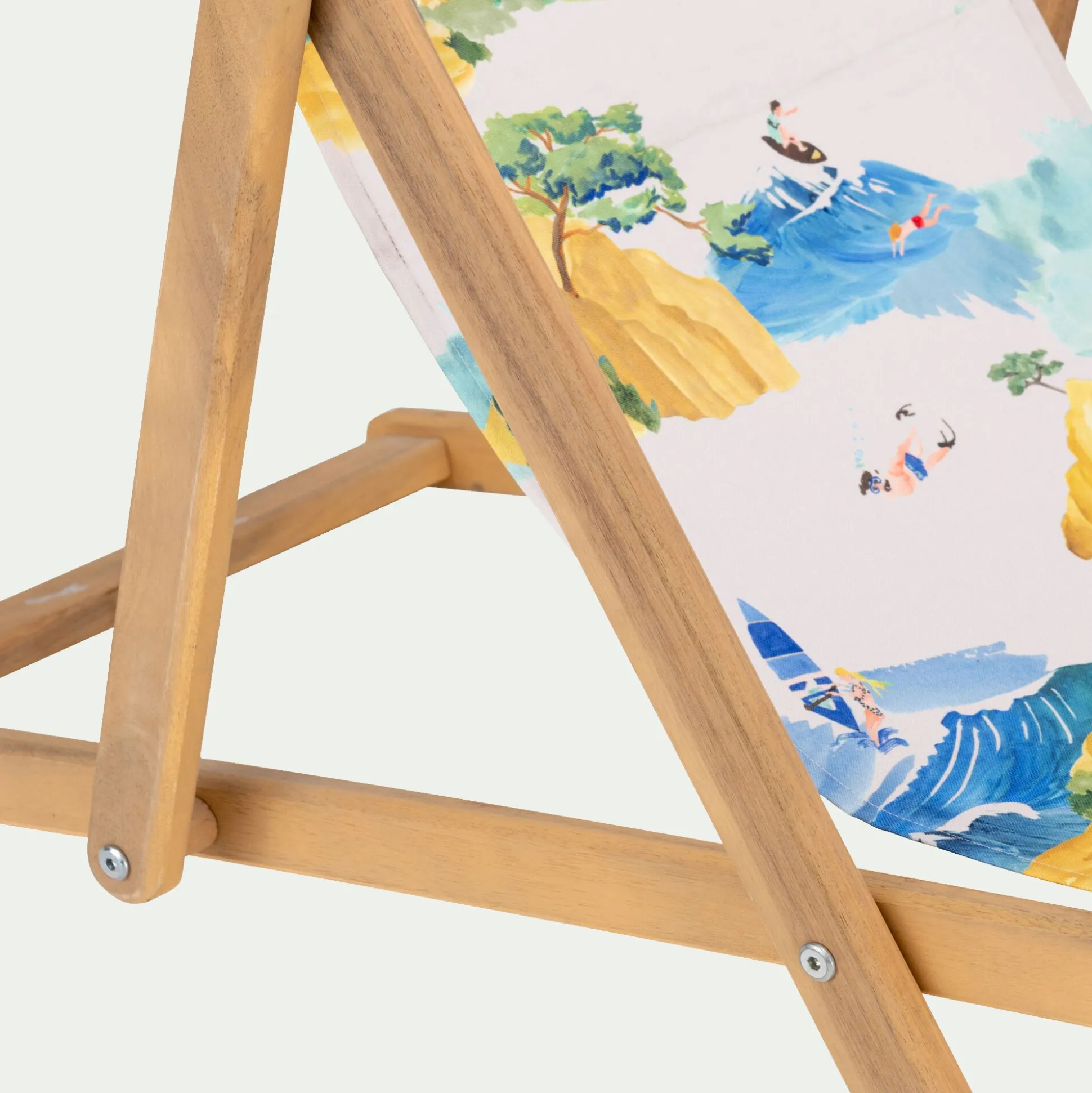 Chilienne de jardin enfant motif Sormiou - bleu