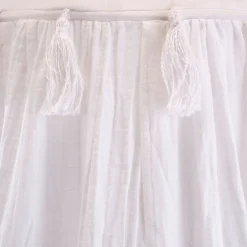 Ciel de lit en gaze de coton H220cm - blanc