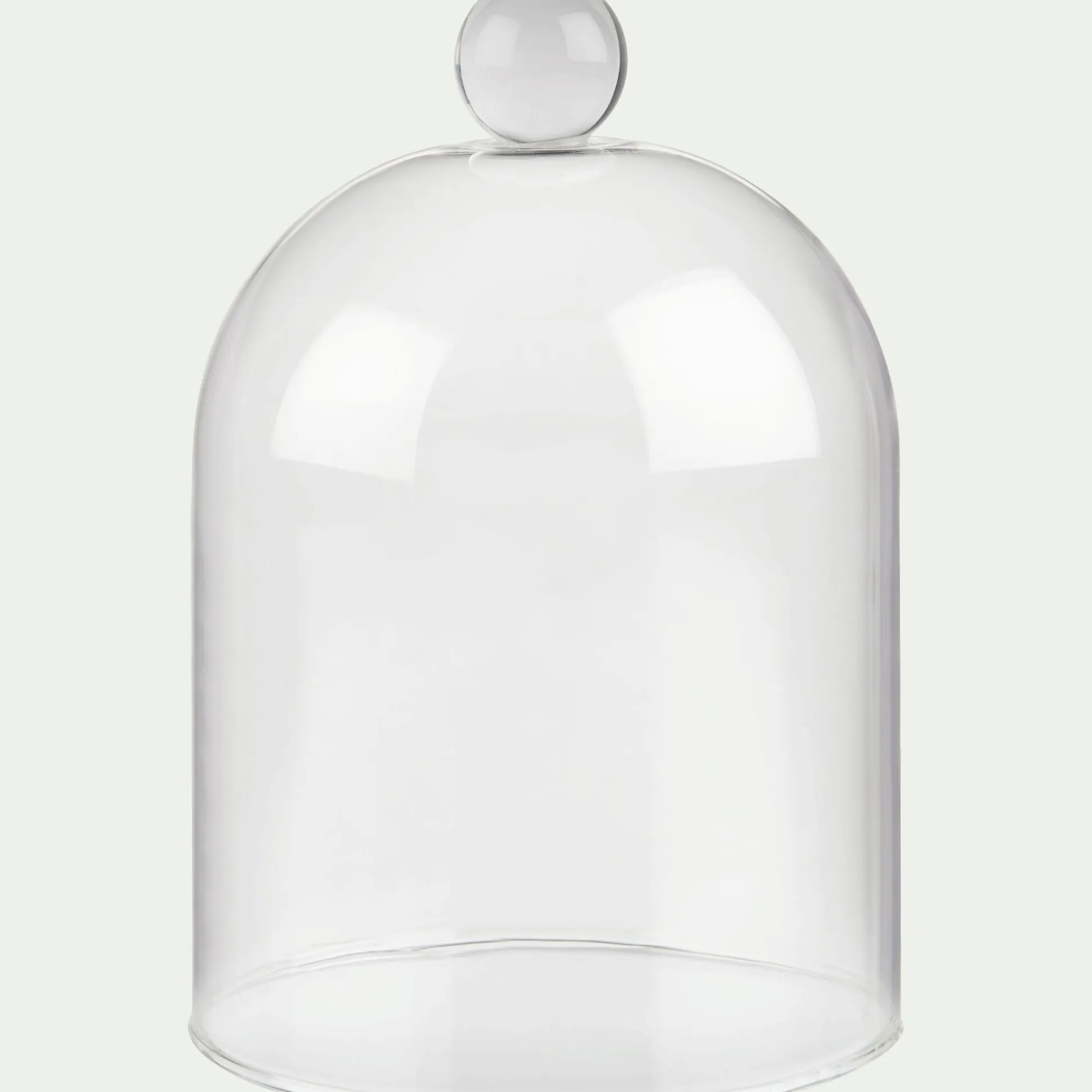 Cloche à bougie en verre - transparent H14cm
