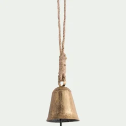 Cloche à suspendre en fer H11,5cm - doré