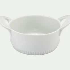 Cocotte individuelle en porcelaine D11cm - blanc