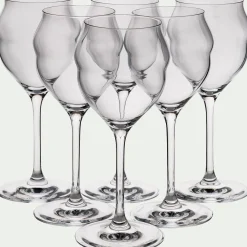 Coffret de 6 flûtes à champagne en cristallin 30cl - transparent