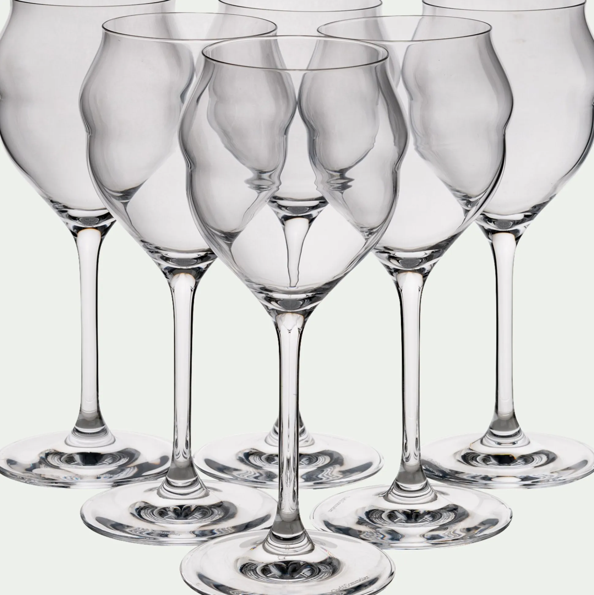 Coffret de 6 flûtes à champagne en cristallin 30cl - transparent