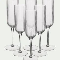 Coffret de 4 flûtes à champagne en cristallin 21cl - transparent