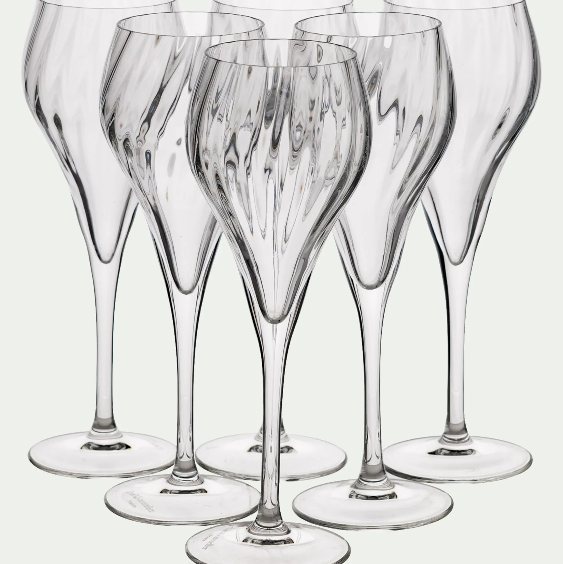 Coffret de 6 flûtes à champagne en cristallin 16cl - transparent