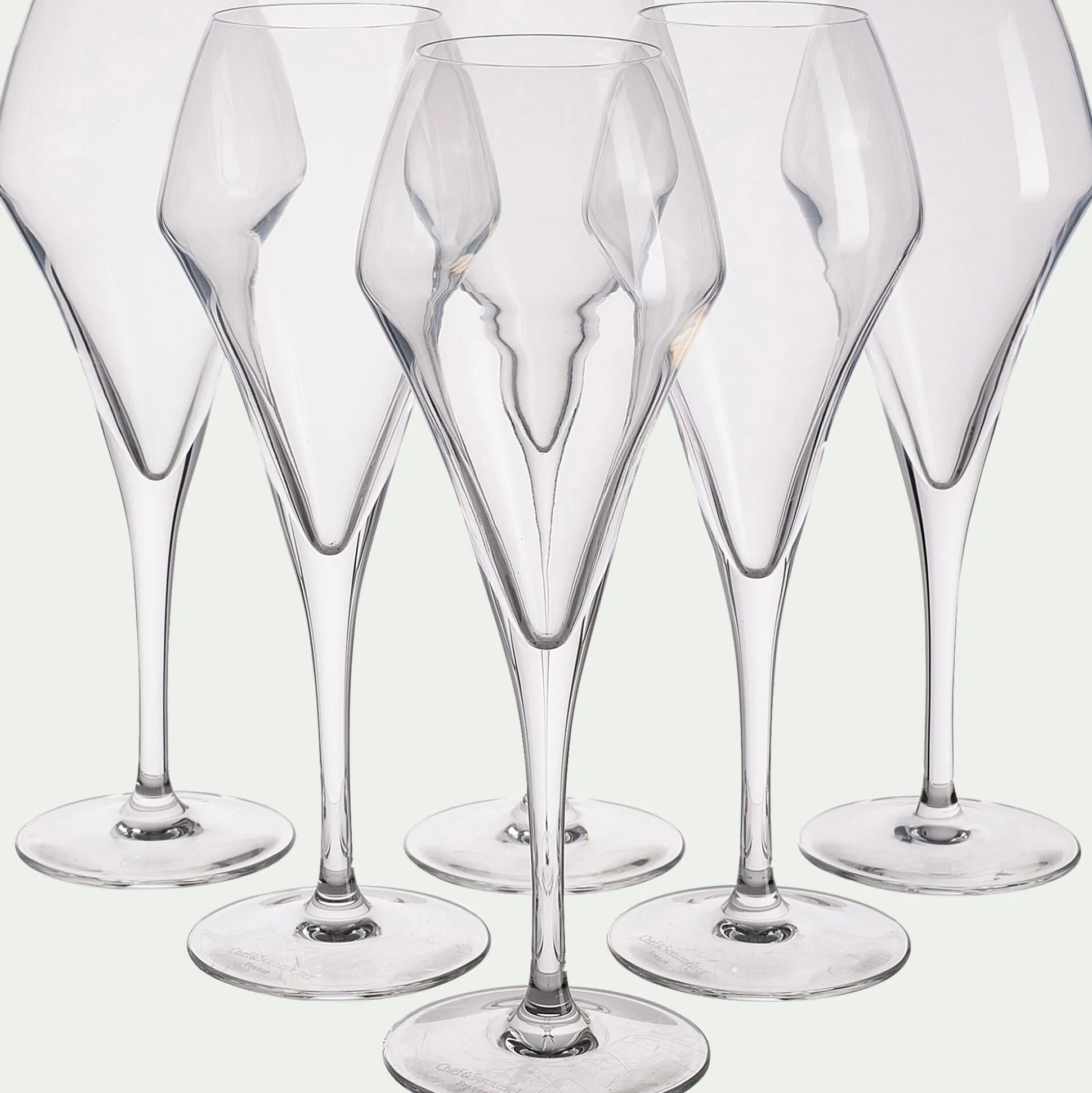 Coffret de 6 flûtes 21cl - transparent