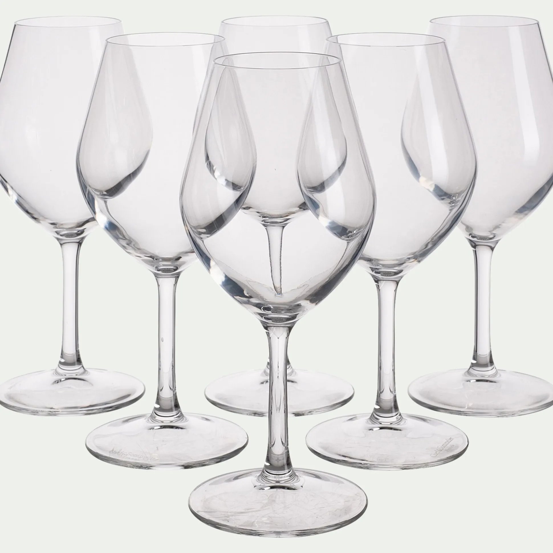 Coffret de 6 verres à pied 25cl - transparent