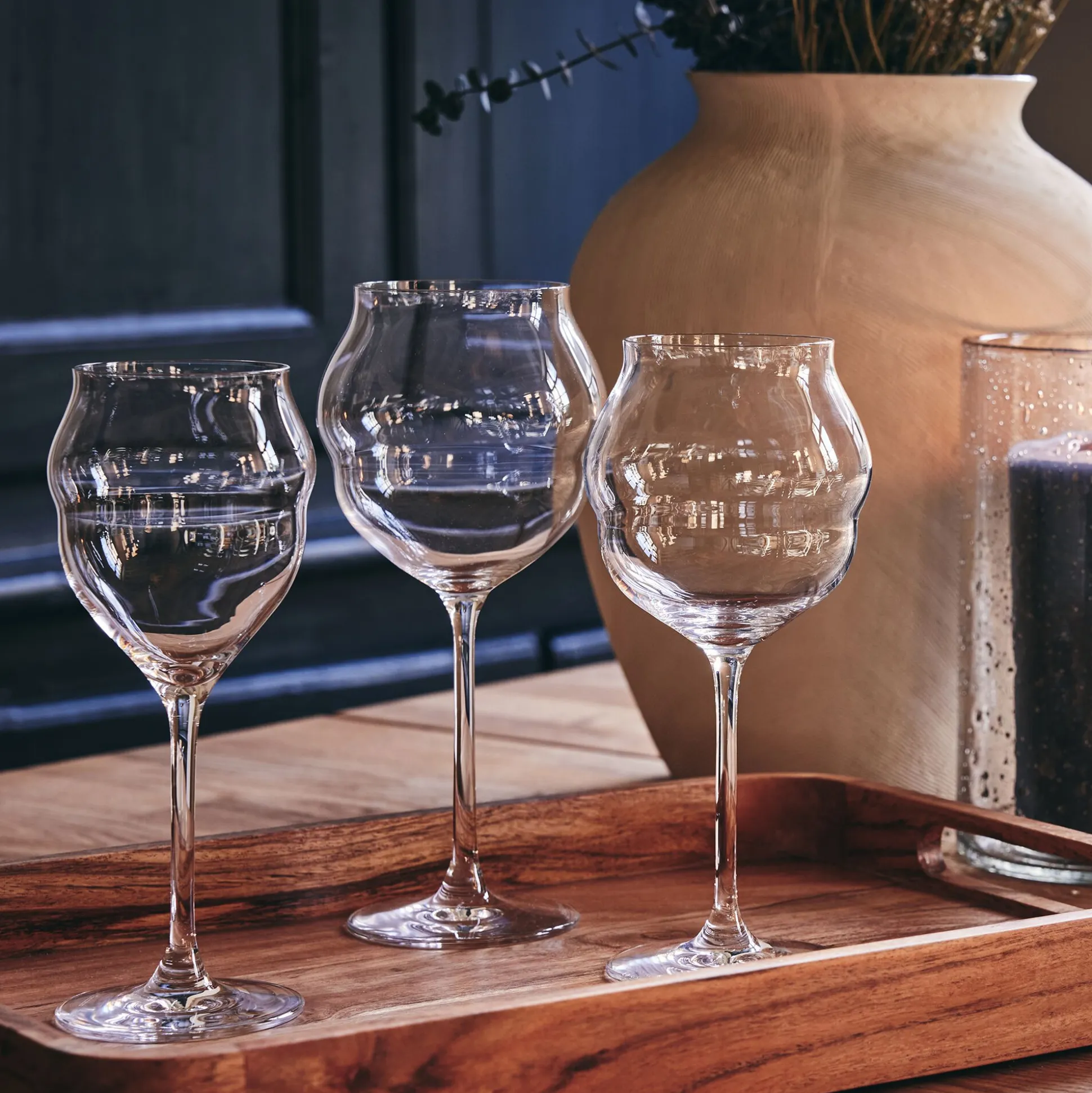 Coffret de 6 verres à pied en cristallin 50cl - transparent