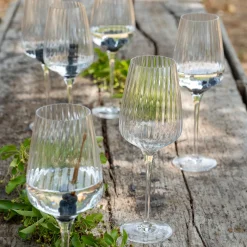 Coffret de 6 verres à pied tulipe en cristallin 35cl - transparent