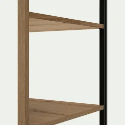 Colonne de rangement 3 tiroirs en bois H210cm - bois clair