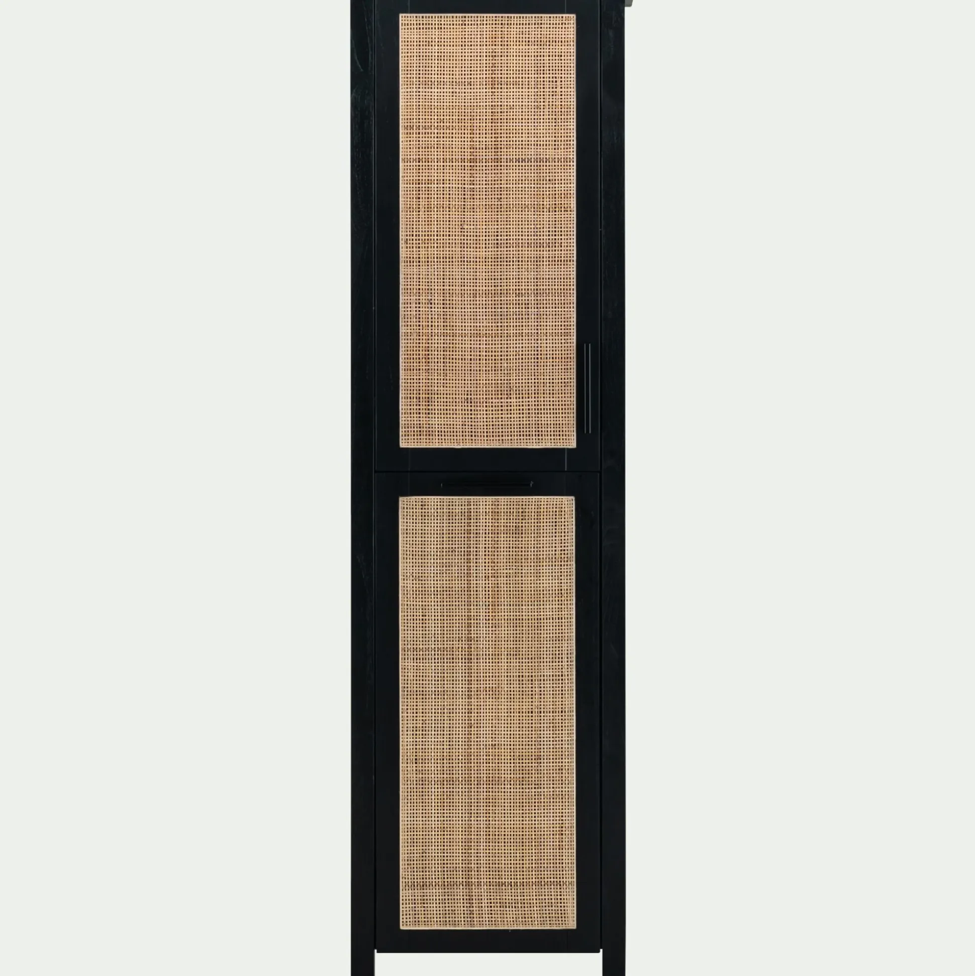 Colonne de salle de bain en bois de cèdre et cannage - H171cm