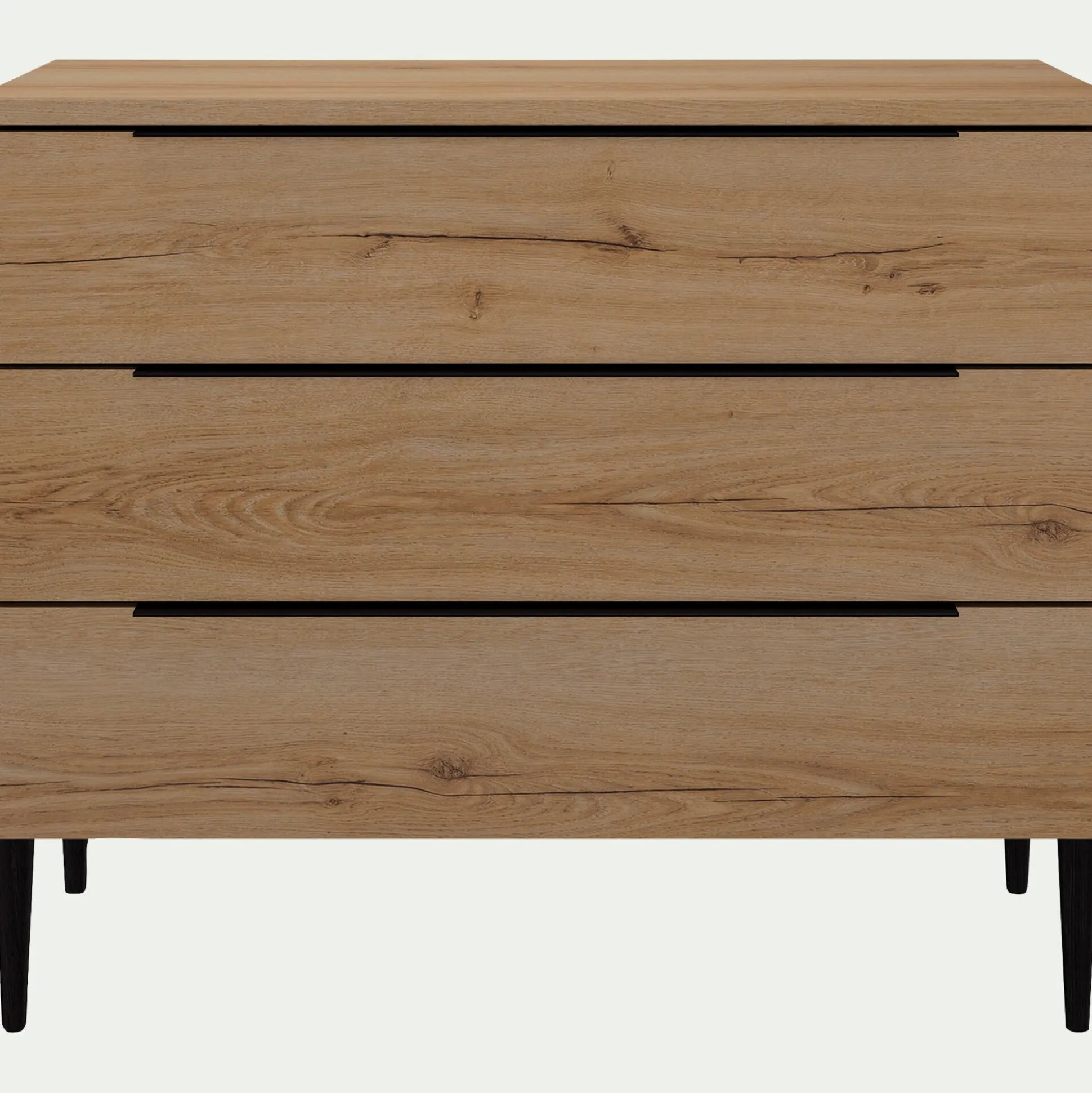 Commode 3 tiroirs en bois - bois clair