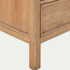 Commode 6 tiroirs en bois d'orme et de pin - bois clair