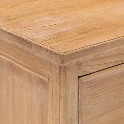 Commode 4 tiroirs en bois d'orme et de pin - bois clair