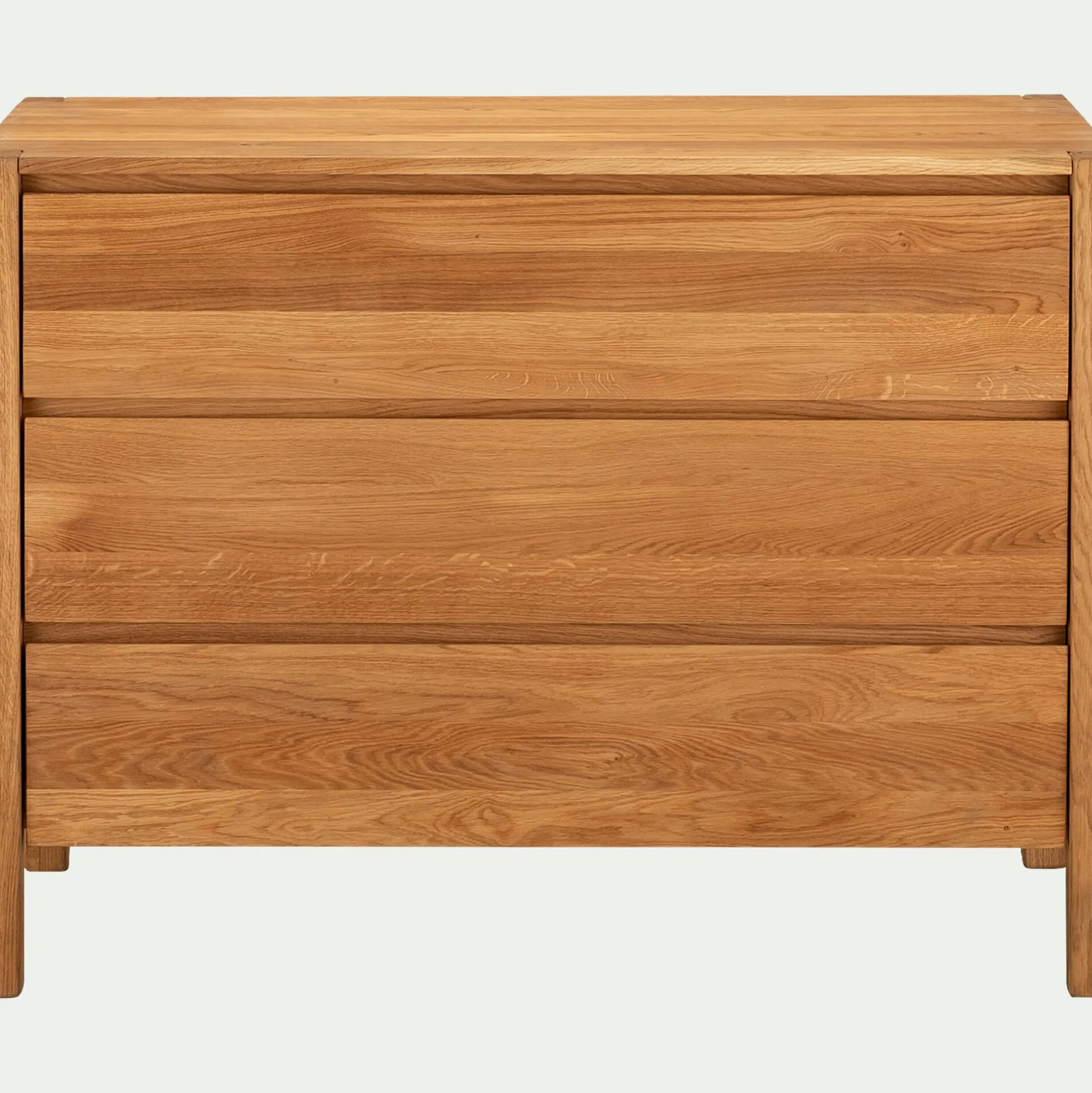 Commode 3 tiroirs en chêne - bois clair