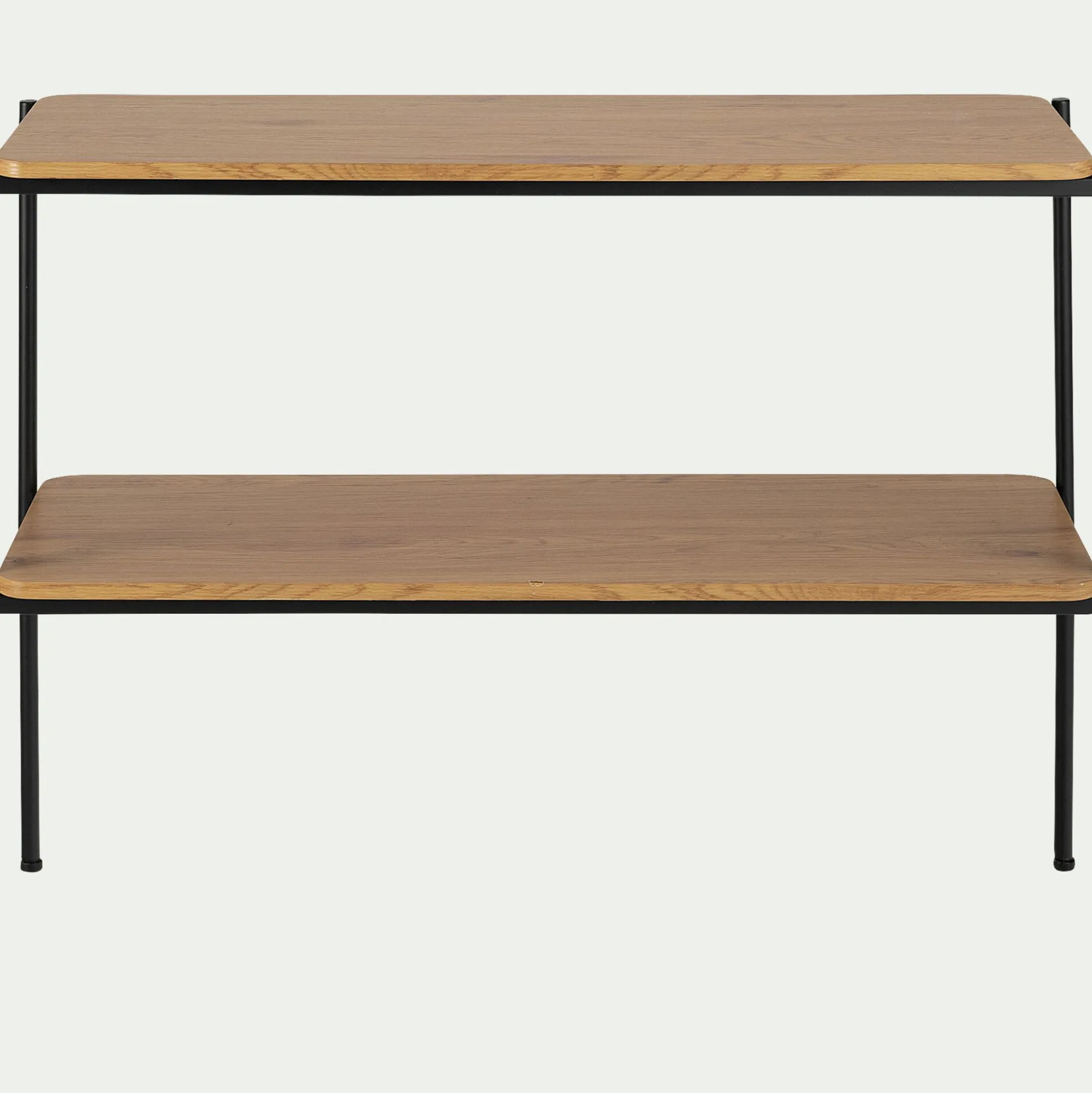 Console en bois et métal L100xl35xH77cm - bois clair