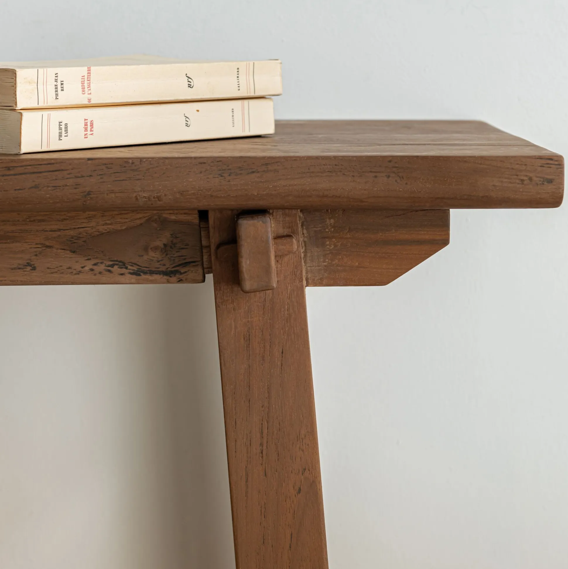 Console en teck recyclé L125xl37xH80cm - bois clair