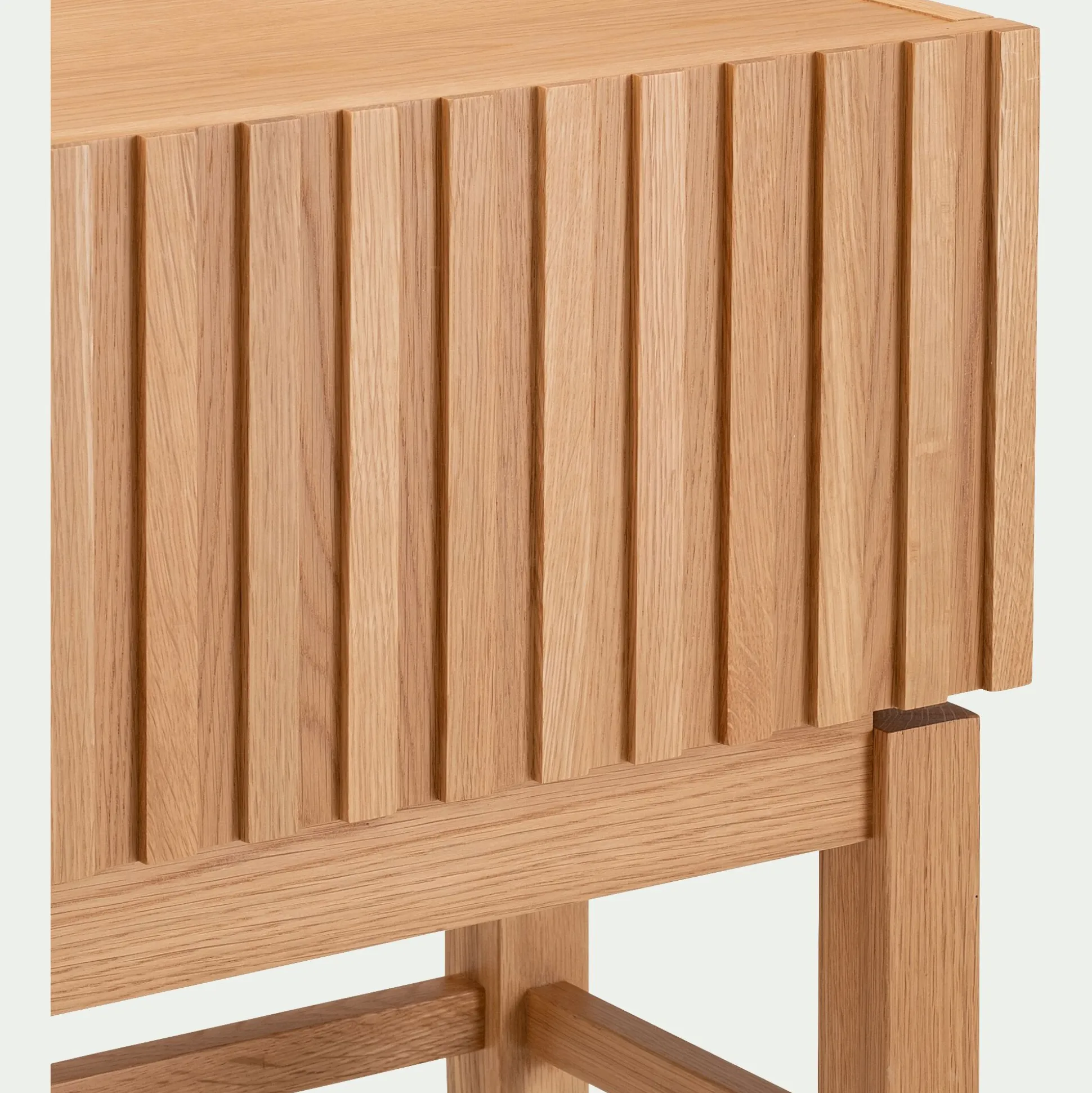 Console 2 tiroirs en bois L120xl30xH80cm - naturel