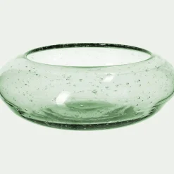 Coupe décorative en verre bullé D6,5cm - transparent
