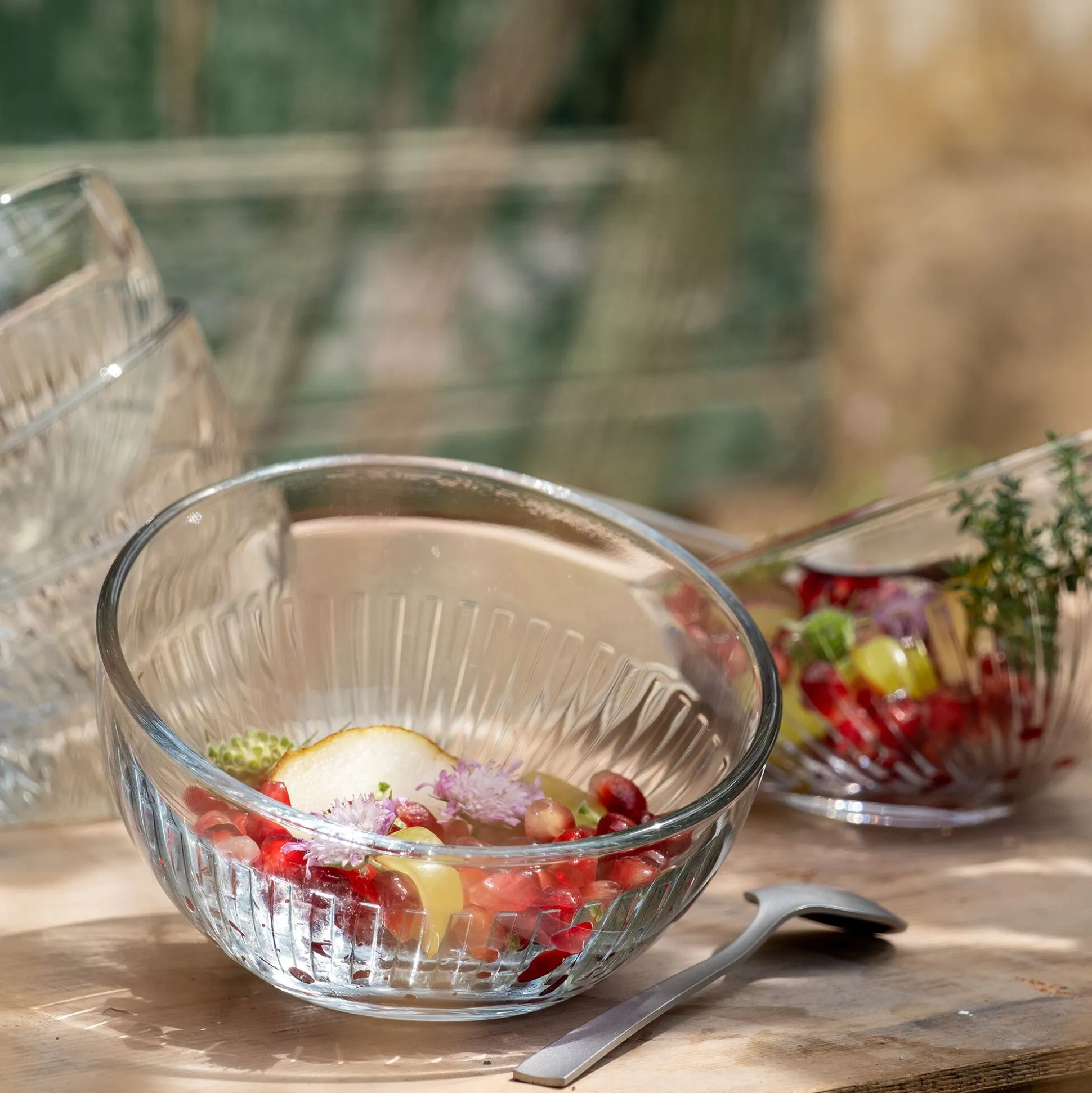 Coupe inclinée en verre D12cm - transparent