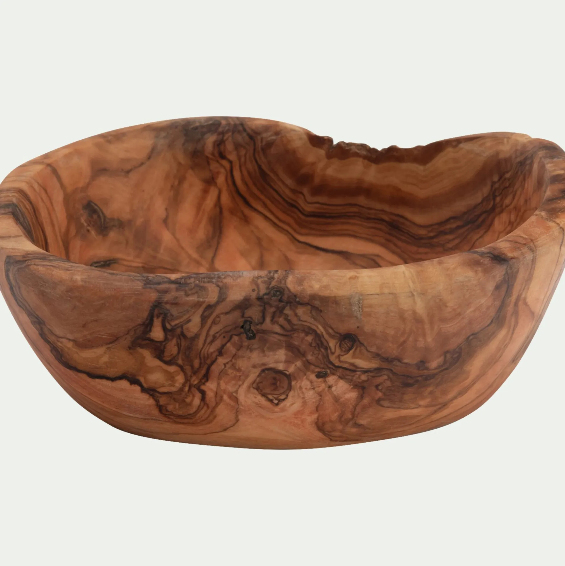 Coupelle apéritive en bois d'olivier D14cm - naturel