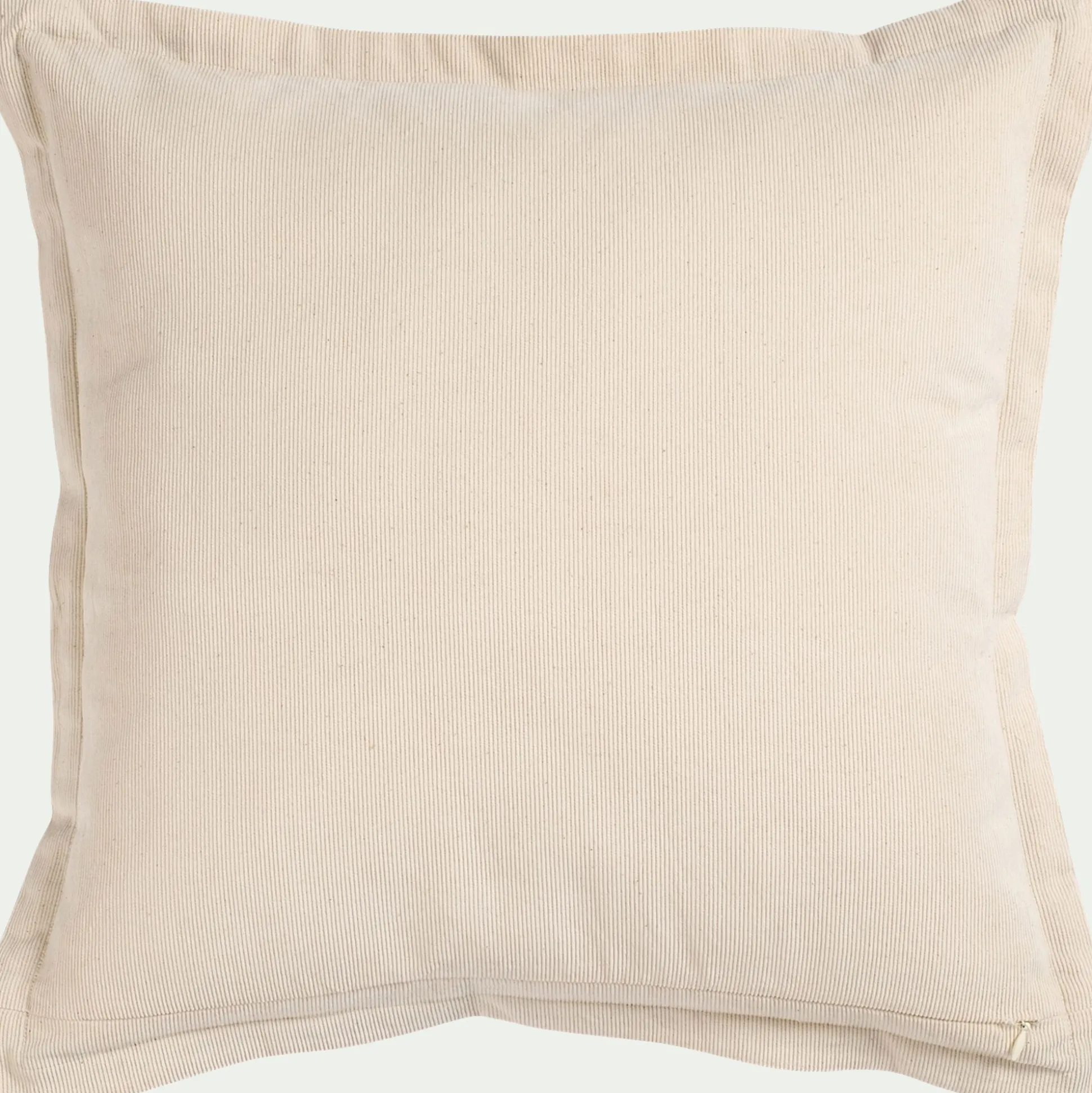 Coussin bicolore en velours côtelé 45x45cm - brun rustrel