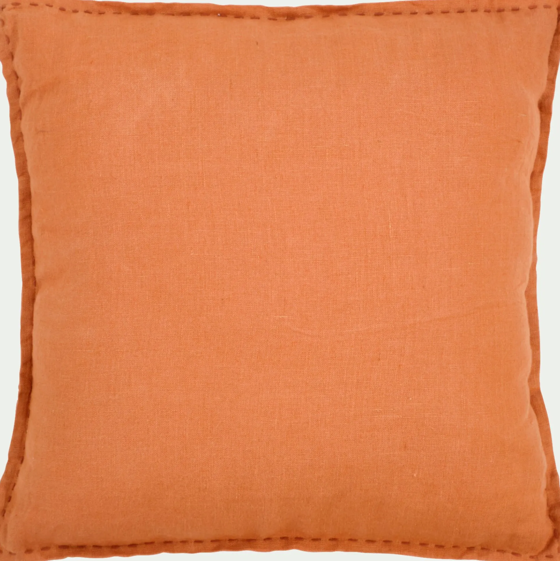 Coussin en lin lavé 45x45cm - brun rustrel