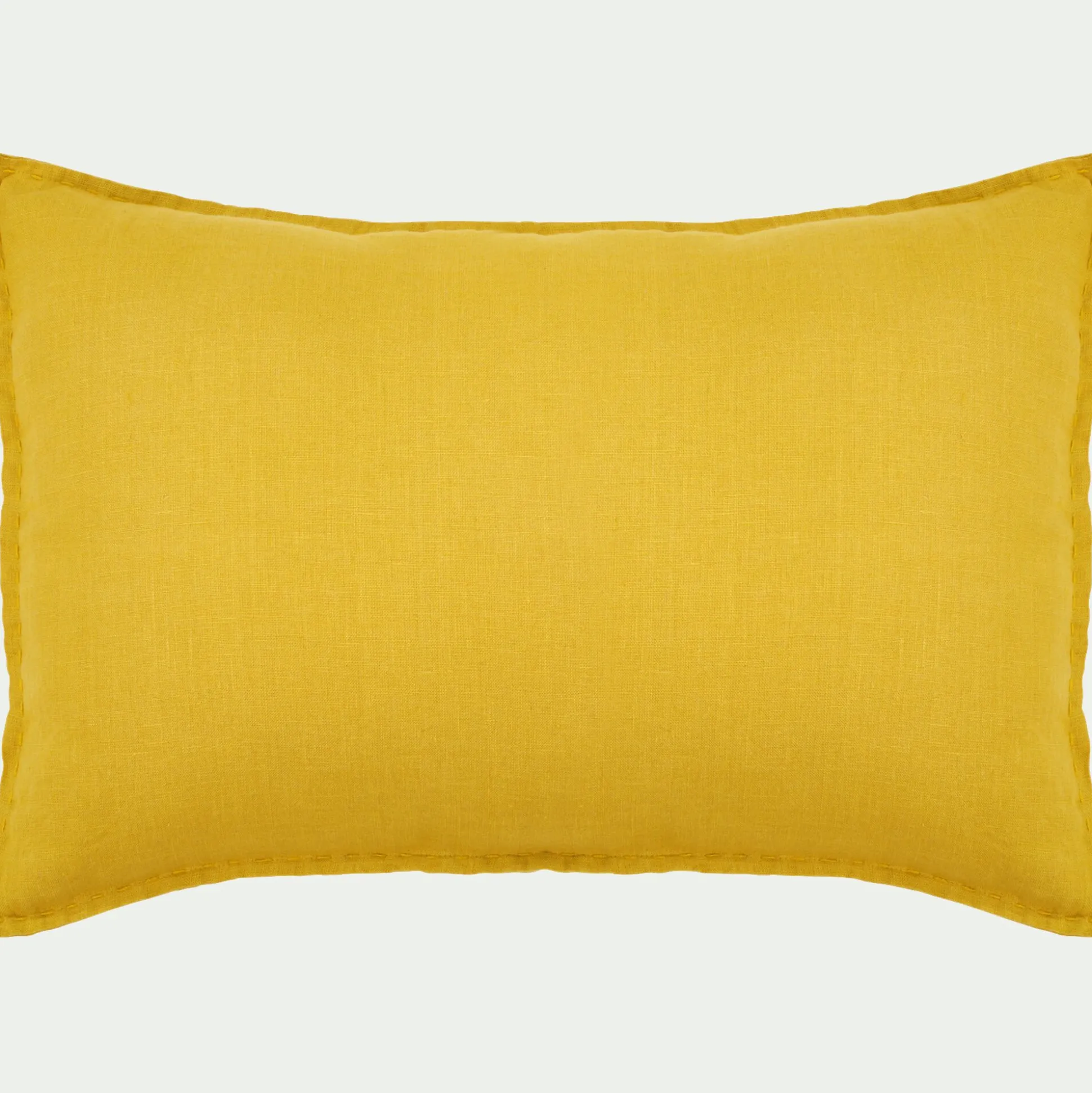 Coussin en lin lavé 40x60cm - jaune archillea