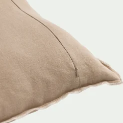 Coussin en lin 45x45cm - beige corde