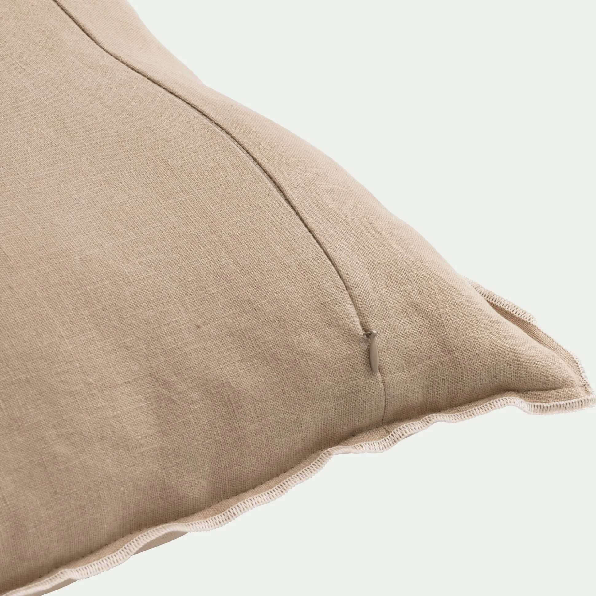 Coussin en lin 45x45cm - beige corde