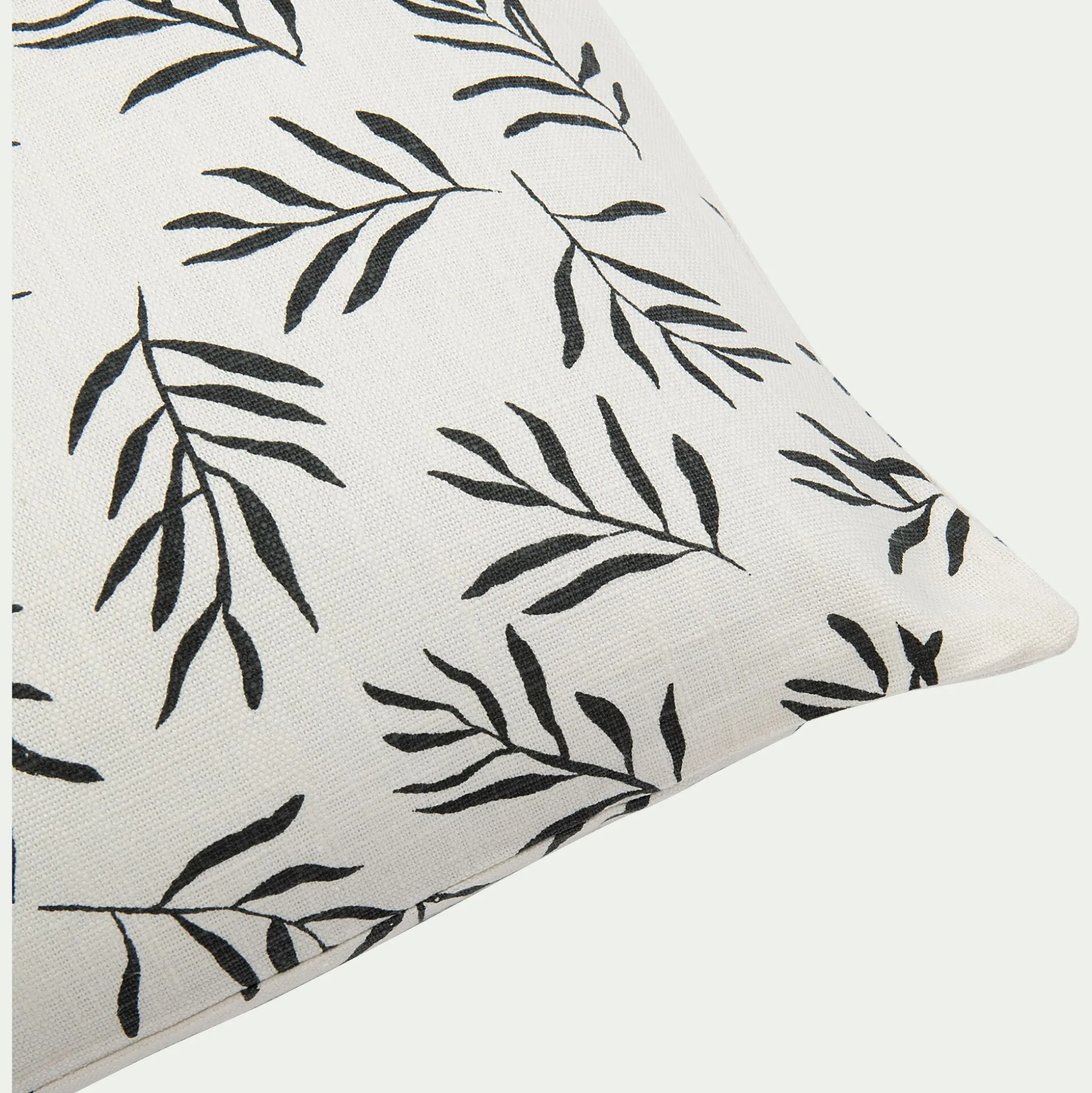 Coussin motif Aloyse en coton 45x45cm - noir et blanc