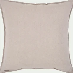 Coussin tissé teint en lin 65x65cm - noir