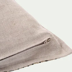 Coussin tissé teint en lin 65x65cm - noir