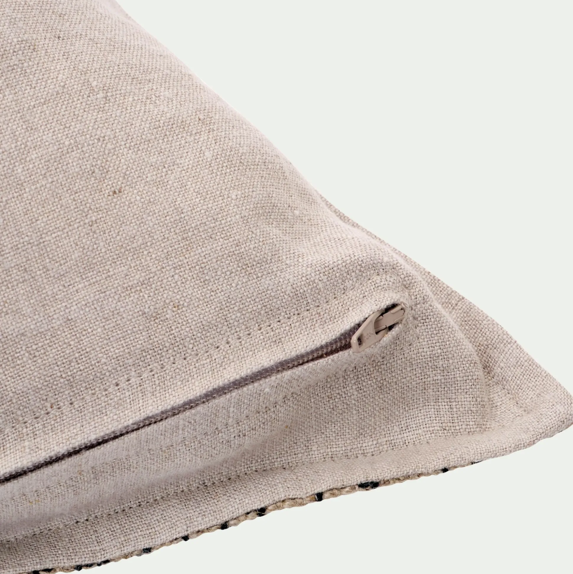 Coussin tissé teint en lin 65x65cm - noir