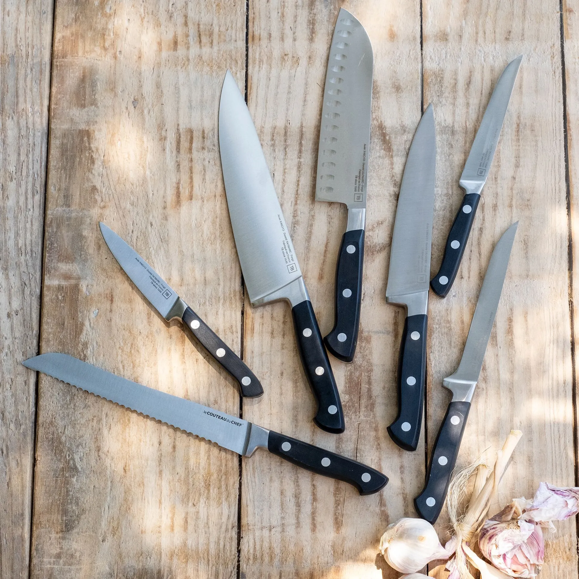 Couteau de chef forgé avec lame 19cm en métal