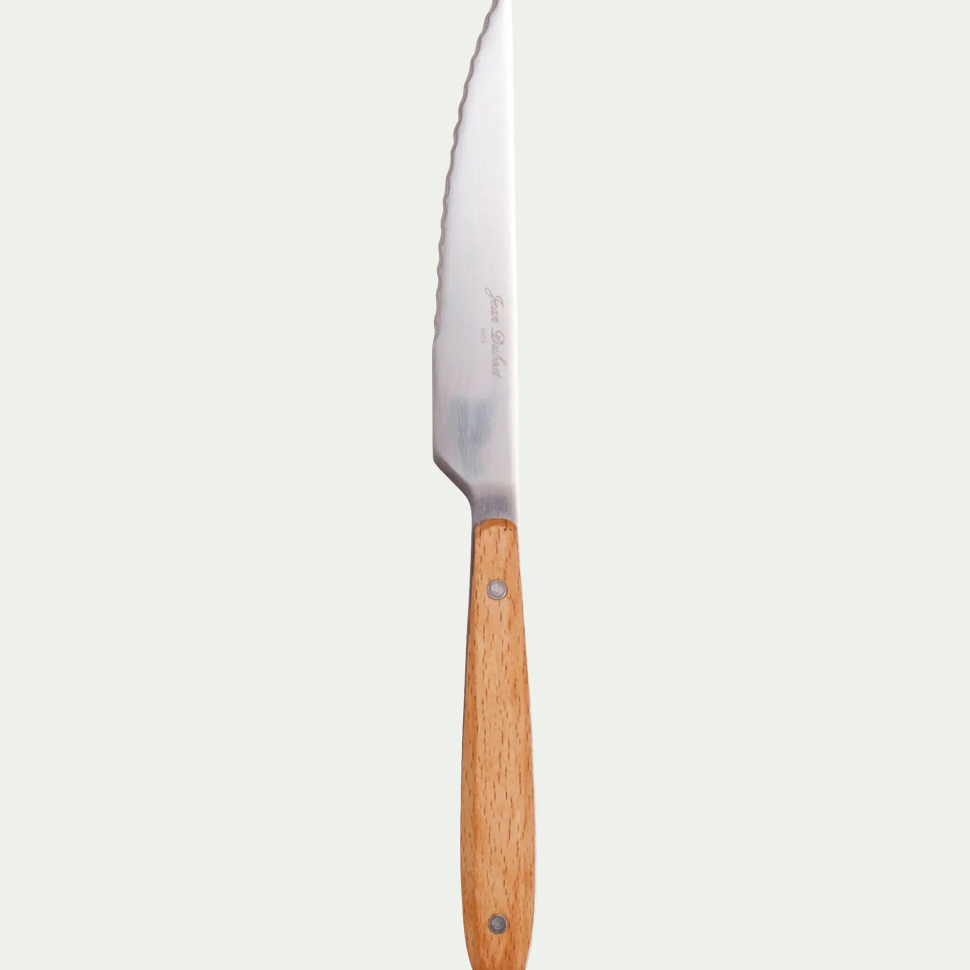 Couteau en inox et manche en bois de hêtre - naturel