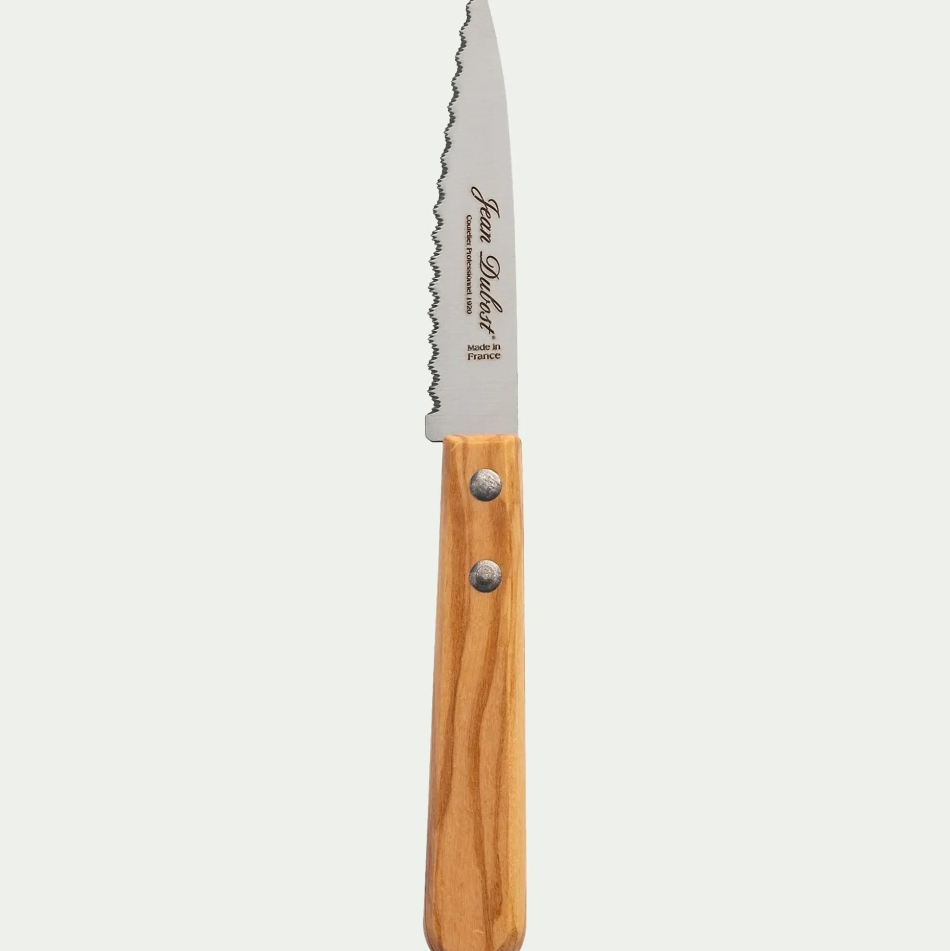 Couteau à légumes en inox et bois d'olivier 18cm - naturel