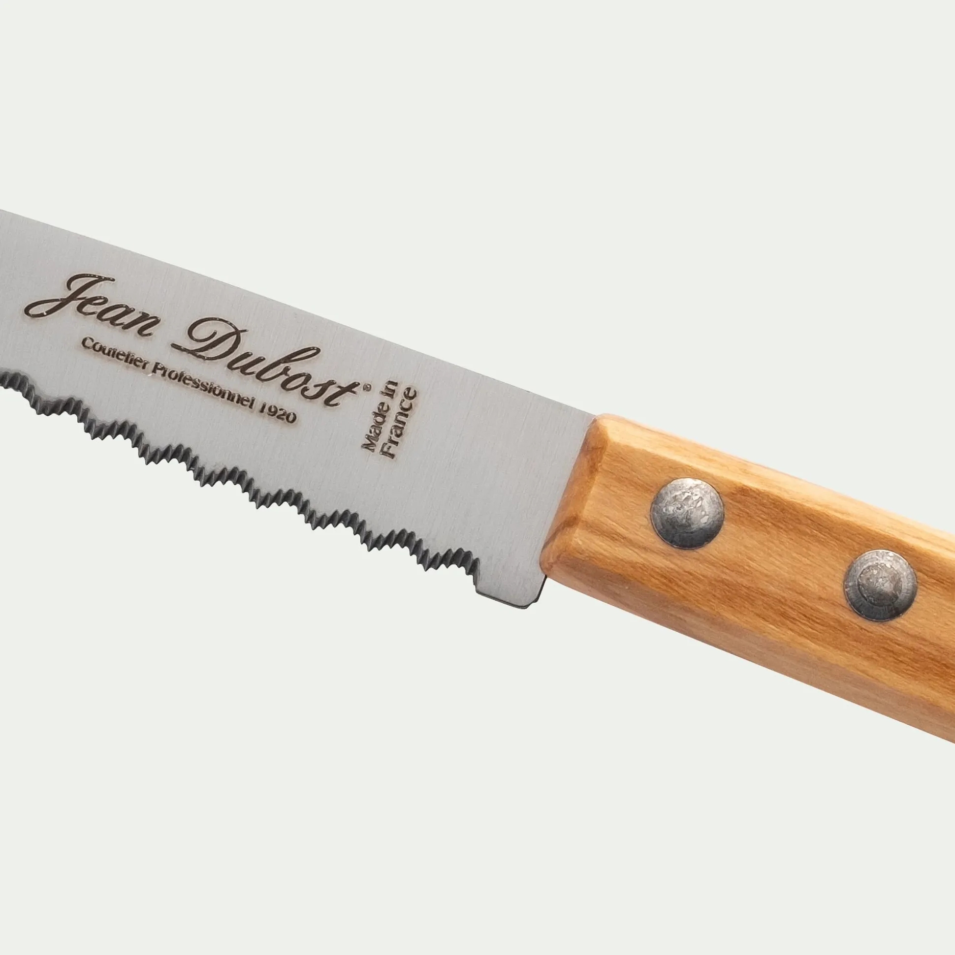 Couteau à légumes en inox et bois d'olivier 18cm - naturel