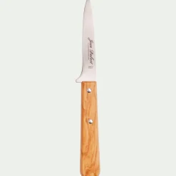Couteau multi-usages en inox et bois d'olivier 25cm - naturel