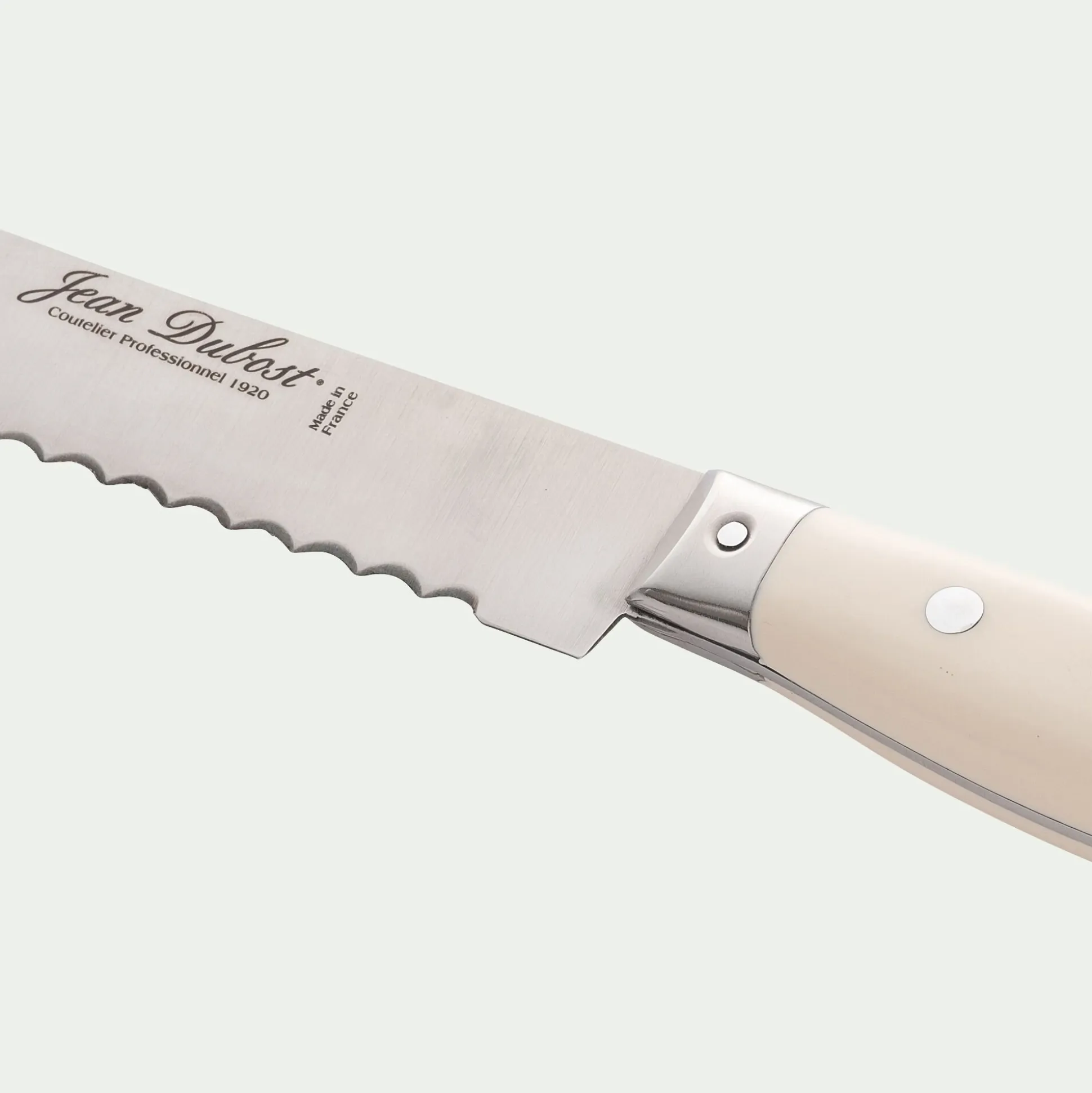 Couteau à pain en inox - blanc