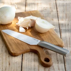 Couteau santoku en céramique - gris métallisé