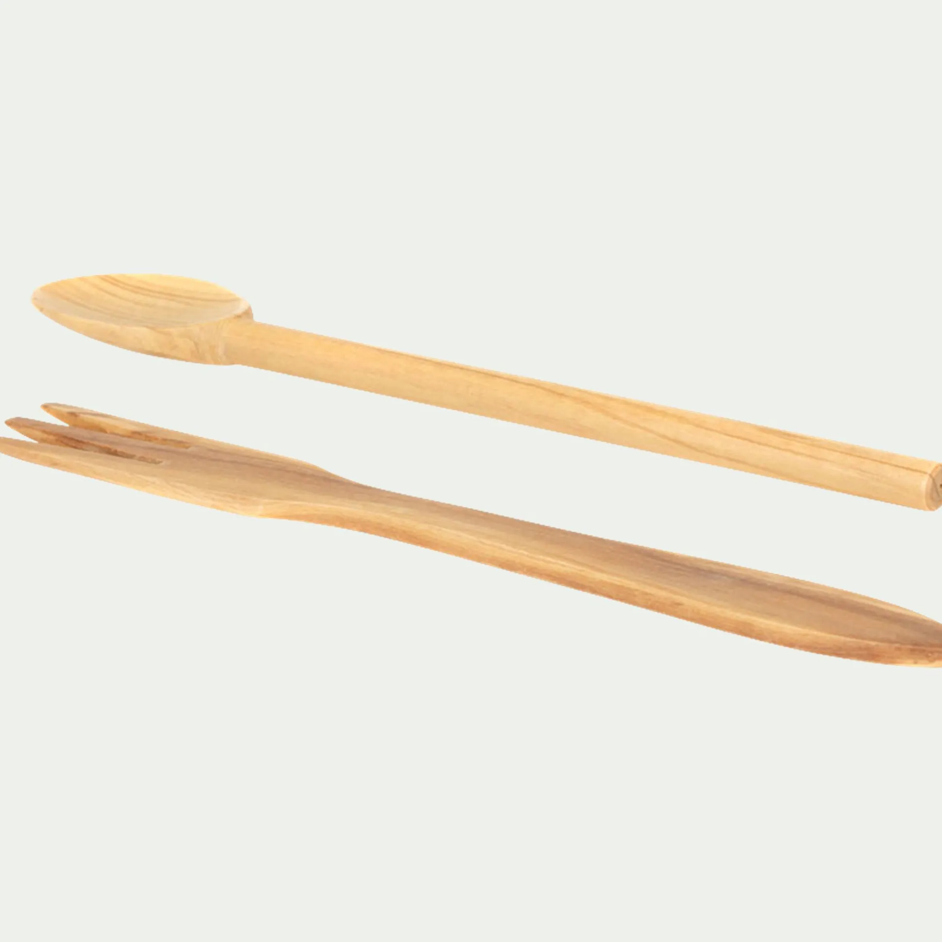 Couverts à salade en bois d'olivier