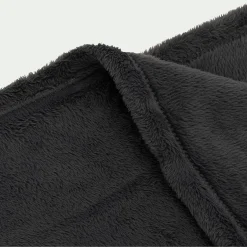 Couvre lit effet polaire- gris ardoise 180x220cm