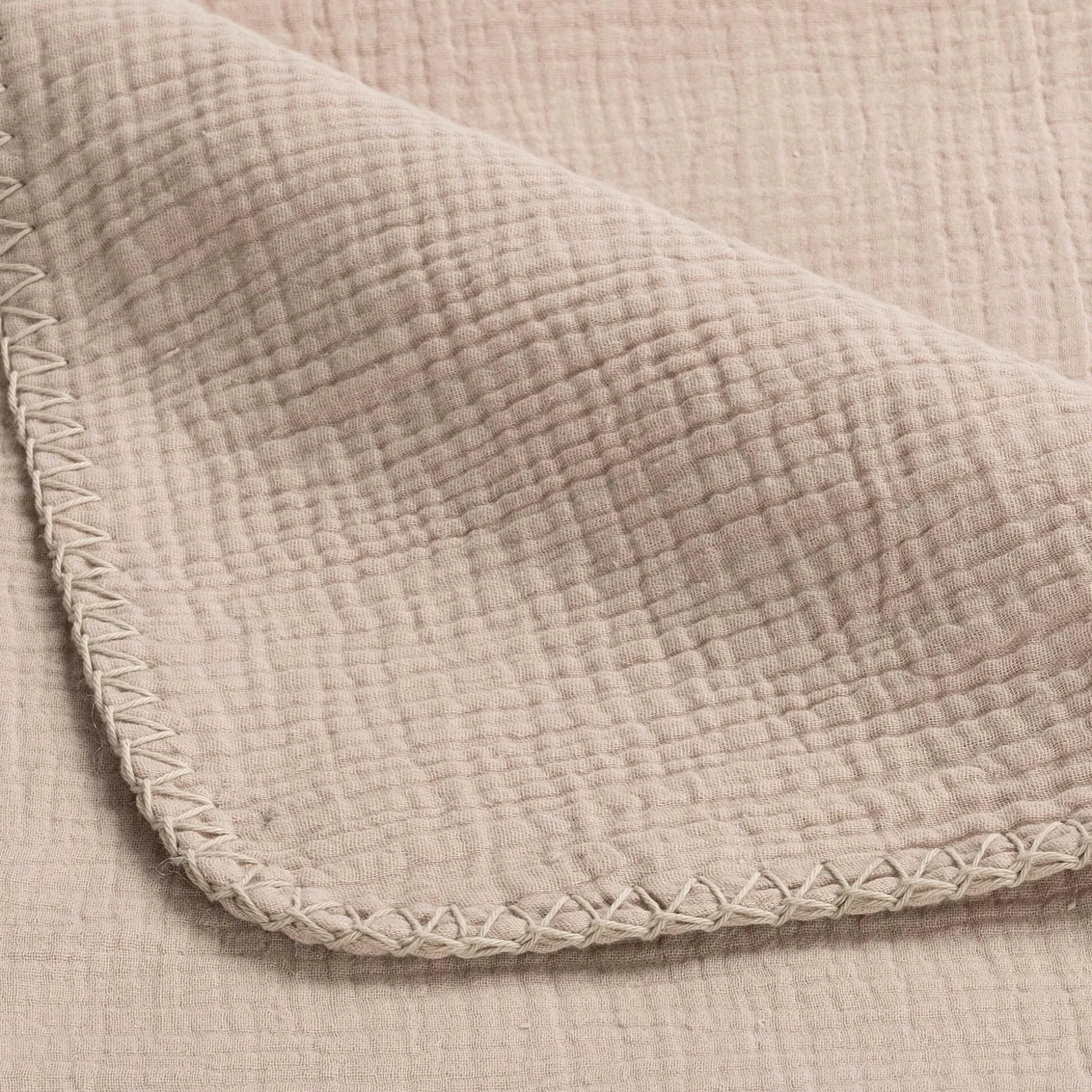 Couvre-lit en gaze de coton - beige alpilles 180x230cm
