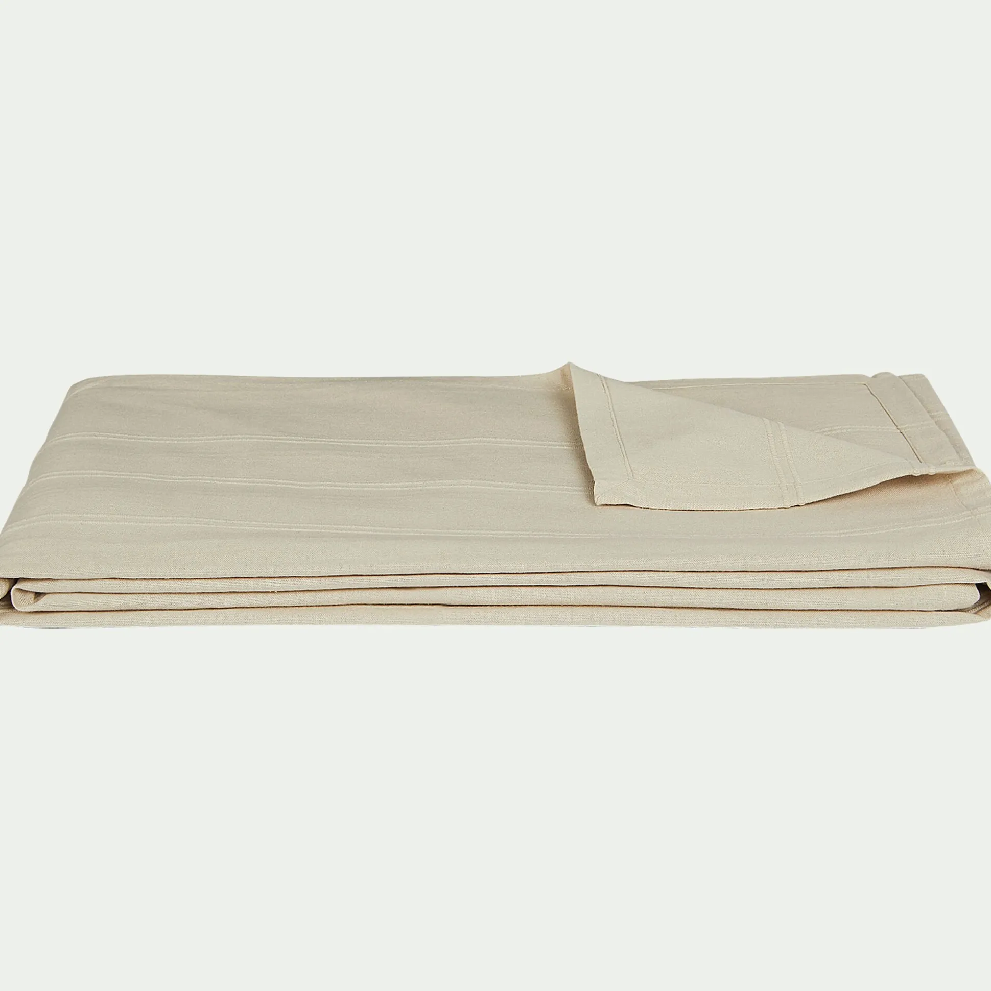 Couvre-lit tissé en coton 230x250cm - beige roucas