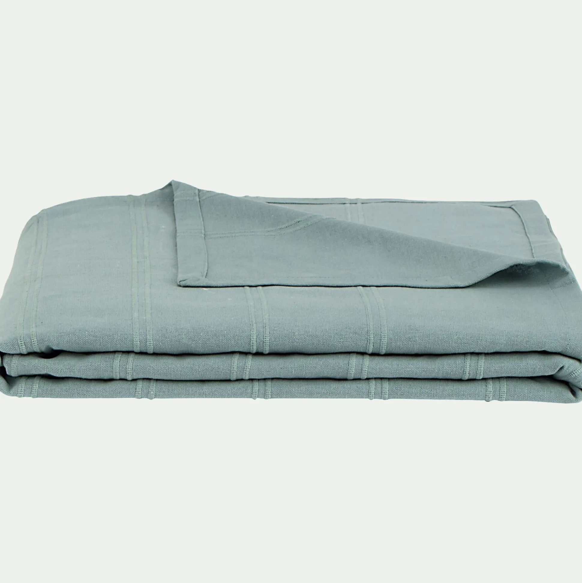 Couvre-lit tissé en coton 180x230cm - bleu calaluna