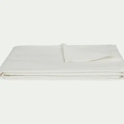 Couvre-lit tissé en coton 230x250cm - blanc ventoux