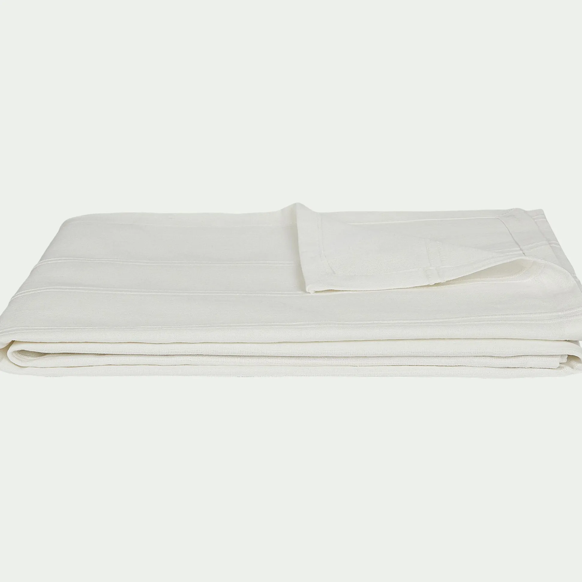 Couvre-lit tissé en coton 230x250cm - blanc ventoux