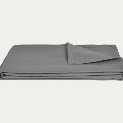 Couvre-lit tissé en coton 230x250cm - gris borie
